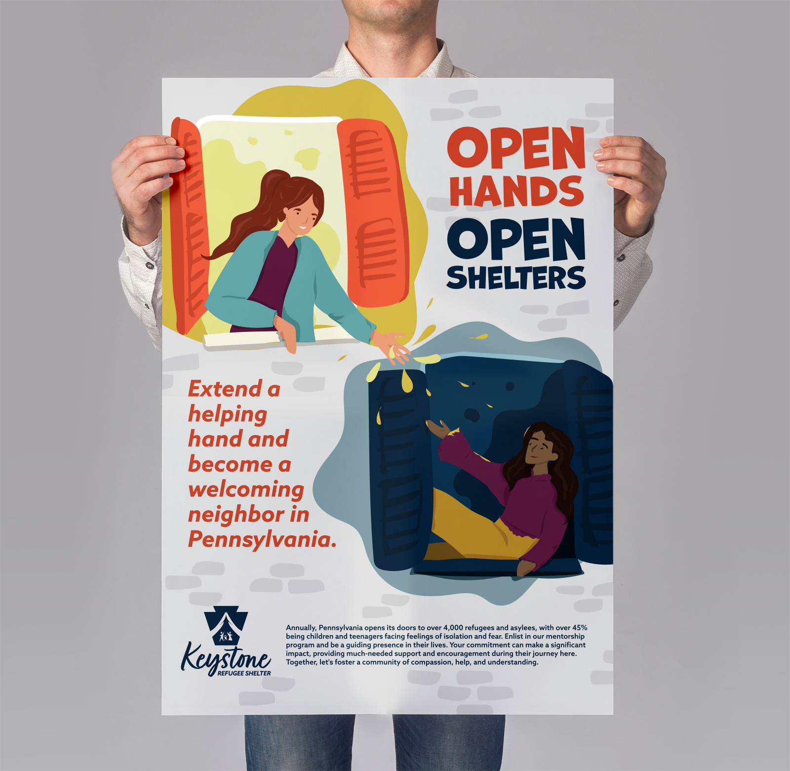 keystone refugee shelter poster